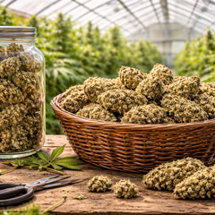 Fleurs CBD greenhouse sous serre qualité accessible arômes naturels équilibre parfait qualité prix Herbeevor