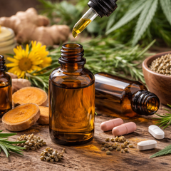 Huile CBD forte concentration pour douleur chronique et inflammation effet apaisant naturel Herbeevor