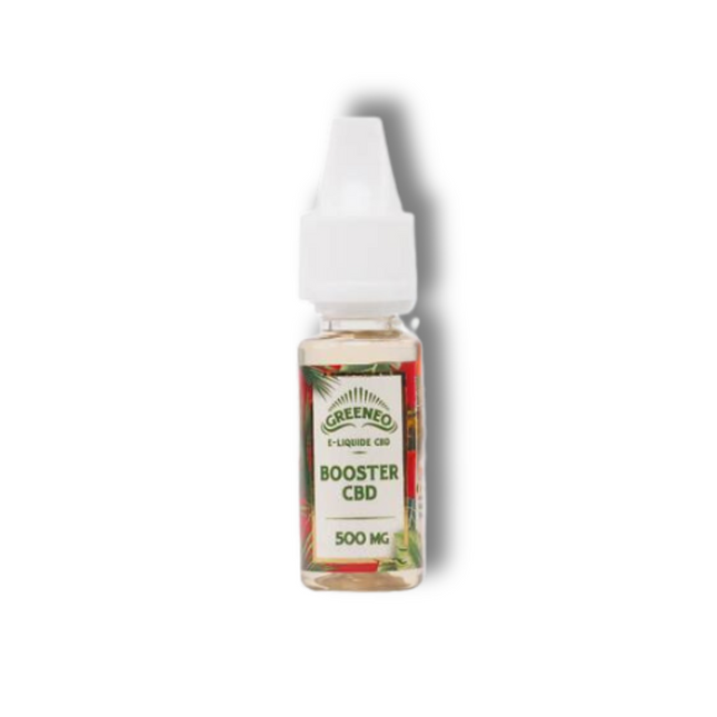 Booster e-liquide CBD Greeneo 500 mg – idéal pour enrichir vos e-liquides en CBD avec une concentration optimale, disponible chez Herbeevor.