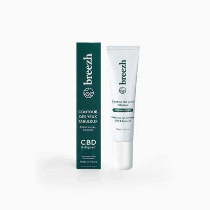 Contour des yeux anti-âge Breezh au CBD et aux algues, formulé pour réduire cernes et poches. Soin naturel hydratant et défatigant, fabriqué en France, idéal pour une routine beauté régénérante