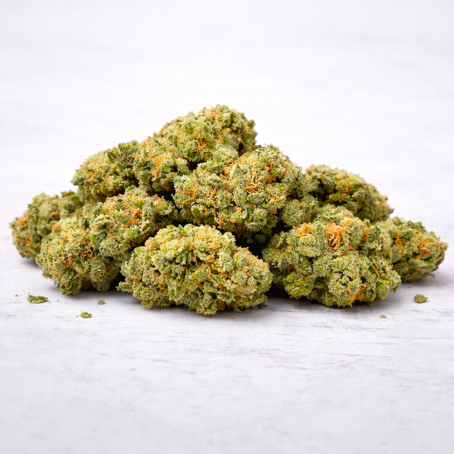 Fleur CBD Bubble Gum greenhouse 13% buds denses trichomes qualité premium