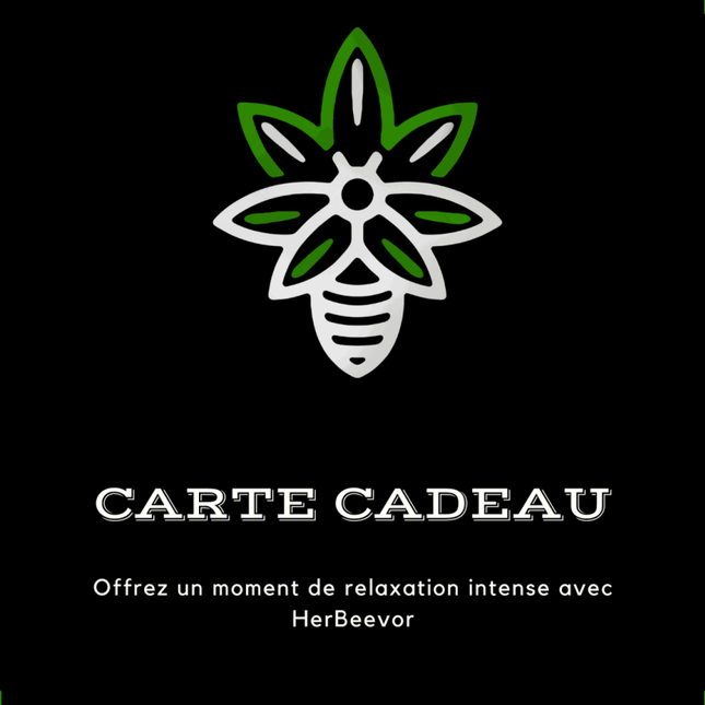 Carte cadeau Herbeevor - Offrez un moment de relaxation intense avec des produits au CBD de qualité. Idéal pour le bien-être, la détente et la sérénité. Disponible en boutique et en ligne, parfait pour les amateurs de cannabidiol.