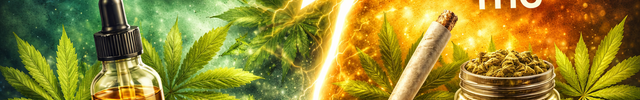 Illustration des différences entre CBD et THC avec plante de chanvre, molécules et effets distincts sans effet psychotrope pour le CBD