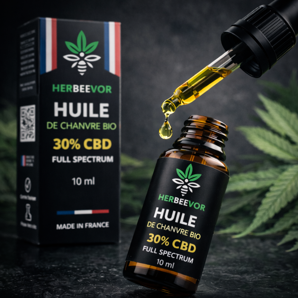 Huile Full Spectrum : 30% CBD - Effets Rapides | Herbeevor Huile Full Spectrum : 30% CBD - Effets Rapides | Herbeevor