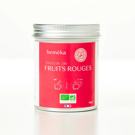 Pot de l’infusion chanvre et fruits rouges Hemeka