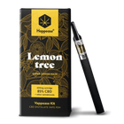 Kit de vapotage CBD Happease Lemon Tree – 85% CBD, saveur Super Lemon Haze. Stylo vape avec cartouche 600mg, idéal pour une expérience premium. Disponible chez Herbeevor