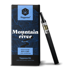 Kit vape CBD Happease Mountain River – 85% CBD, saveur OG Kush. Stylo vaporisateur avec cartouche 600mg pour une inhalation pure et intense. Disponible chez Herbeevor.