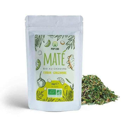 Maté Chanvre Citron Gingembre Bio - POPCBD - HerBeevor