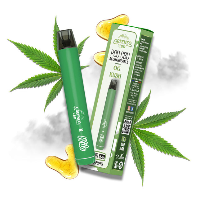 Pod rechargeable OG Kush – Wilo × Greeneo — Kit + 1 cartouche