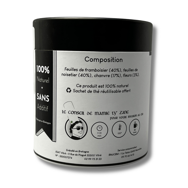 Alternactiv – Infusion naturelle framboisier, noisetier & chanvre (30 g) – Substitut sans nicotine