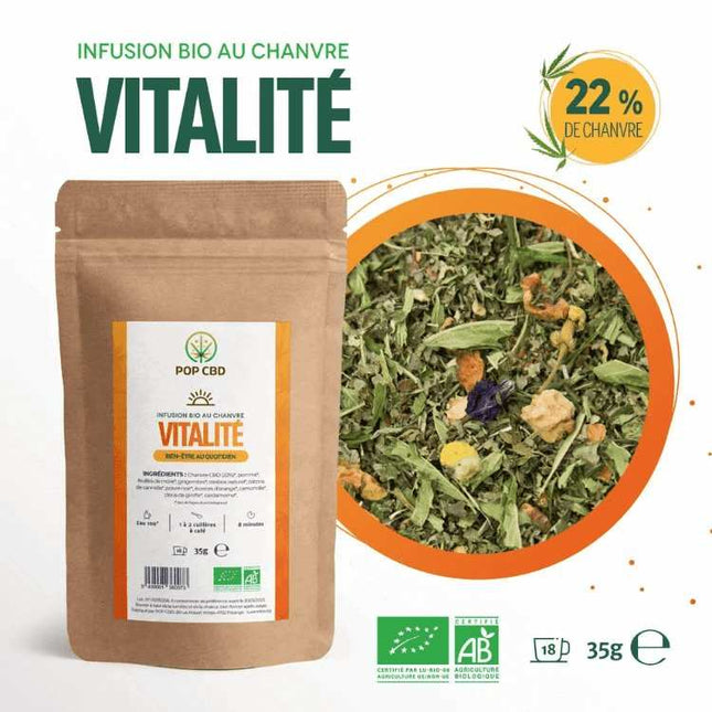 Tisane Vitalité Bio POPCBD - HerBeevor